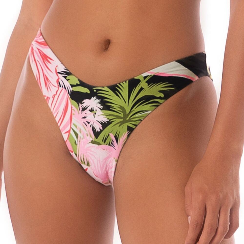 NWOT Maaji Neo Hawaiian Print Splendour High Cut Reversible Bikini Bottom Size S